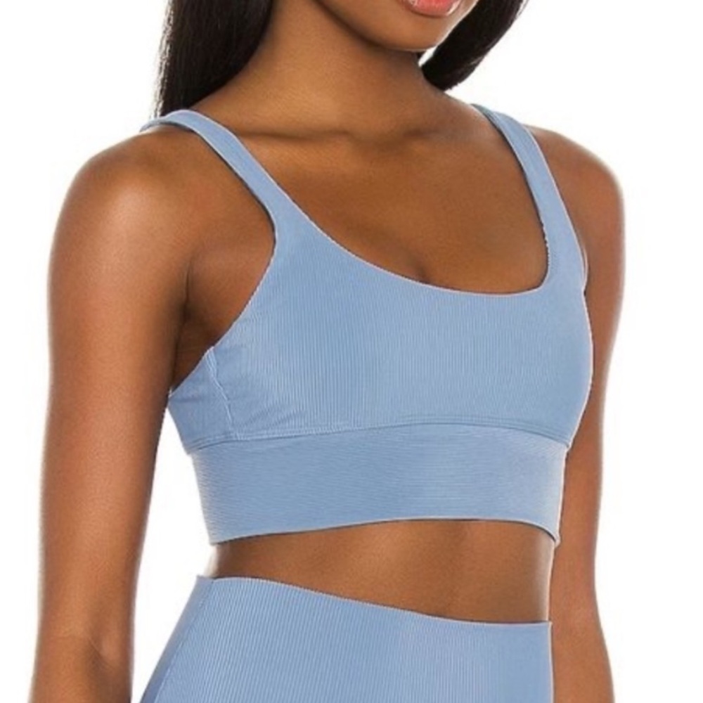 NWOT Beach Riot Leah Bra Top XL in color light blue periwinkle
